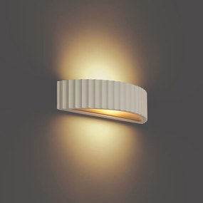 Lampada da parete scandinava bianca organica - Plaster