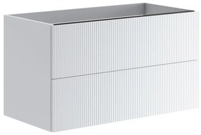 Armadietto bagno a terra Opera 2 cassetti P 46 x L 89.5 x H 50 cm laccato opaco bianco