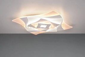 Akita plafoniera led 56w 6550lm, 3000 - 6500k 3d quadrata con telec...