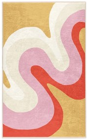 Tappeto giallo e rosa lavabile 80x150 cm Raspberry Creamsicle – Mila Home