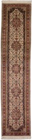 Bidjar Tappeto 360x80 Beige (Indian) Annodato A Mano