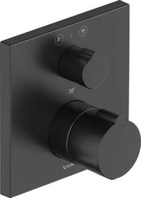 Miscelatore doccia Termostatico 2 utenze a muro senza corpo incasso Nero Opaco C1 Duravit