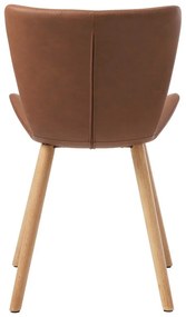 Sedie da pranzo in set marroni in metallo 2 pz Teslin – Unique Furniture