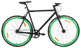 Bicicletta A Scatto Fisso Nera E Verde 700c 51 Cm /