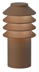 Bysted Garden Lampada da Giardino Short LED 2700K con Base Corten - Louis Poulse