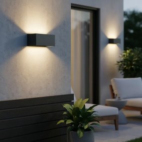 Ideal Lux - Applique a LED da esterno ATOM LED/25W/230V IP54 antracite