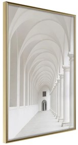 Poster  White Colonnade  Cornice Quadri Cornice d'oro, Larghezza x Altezza Home decor 20x30