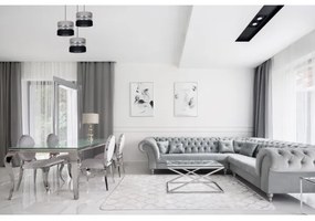 Lampadario a sospensione con filo CORAL 3xE27/60W/230V nero/grigio/cromo diametro 45 cm