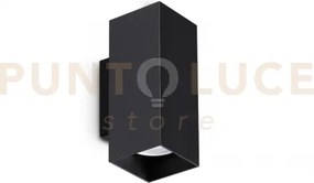 Look square applique a parete 2 luci attacco gu10 nero 15cm l.6cm l...