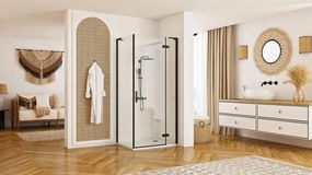 Cabina doccia REA Hugo Black 100x80