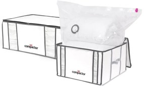 Set di organizer per vestiti sottovuoto/rinforzati in tessuto 2 pz 65x45x27 cm Life – Compactor