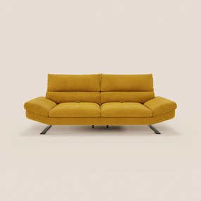 Eclipse Divano dal design moderno 2 e 3 posti con schienali traslanti - piedini alti in elegante microfibra smacchiabile T11