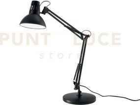 Lampada da scrivania artifex nera 1 luce attacco e27 23x23x73,8cm r...