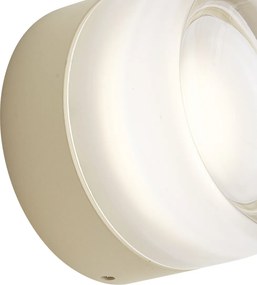 Lampada da parete di design beige con vetro opale IP44 - Michele