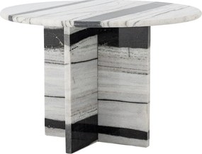 Tavolino da salotto rotondo bianco e nero in marmo ø 61 cm Rosito – Bloomingville