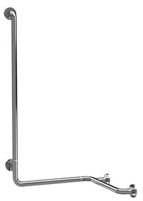 Maniglione per doccia 66x118 cm, acciaio inox/argento