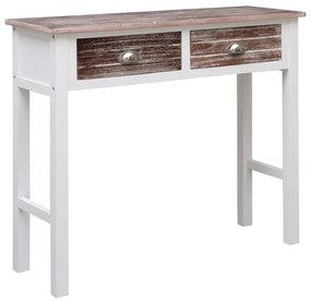 Tavolo Consolle Marrone 90x30x77 Cm İn Legno /
