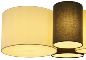 Globo 15586-4D - Plafoniera MAKKI 4xE27/15W/230V bianco/grigio/nero