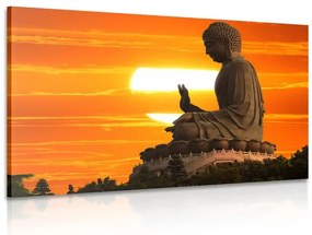 Quadro su tela – Statua di Buddha al tramonto
