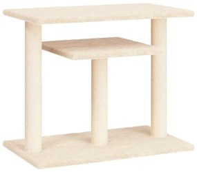 Pali tiragraffi per gatti con piattaforme crema 62,5 cm