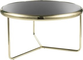 Tavolino da caffè Scarlet in nero/oro - d74 x h40 cm