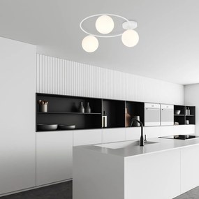 Lampada da soffitto in acciaio SOPRA 3 da interno 3xE14