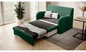 Divano verde allungabile e rivestimento in velluto 130 cm Ario – ELTAP