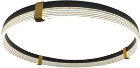 Lampadario a sospensione LED su cavo TRIANGLE LED/40W/230V 3000/4000/6000K Ø 60 cm nero