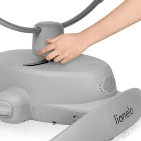 Lionelo - Altalena per bambini con melodia MELL Grey Stone 4xAA + telecomando