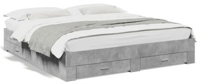 Giroletto cassetti grigio cemento 200x200 cm legno multistrato