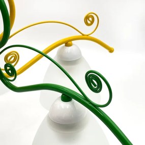 Lampadario a sospensione con catena RETRO 5xE27/60W/230V bianco/colorato