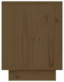 Comodino marrone miele 40x30x40 cm in legno massello di pino