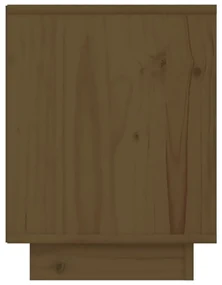 Comodino marrone miele 40x30x40 cm in legno massello di pino