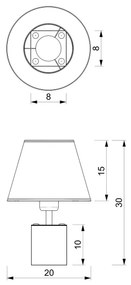 Lampada da tavolo SODER 1xE27/60W/230V