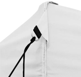 Gazebo Professionale Pieghevole 3x6 m Acciaio Bianco