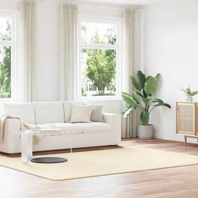 Tappeto Shaggy A Pelo Lungo Navarra Crema 200x290 Cm Poliestere /