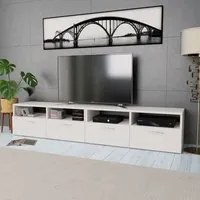 Mobile Porta TV 2 pz in Truciolato 95x35x36 cm Bianco 275110