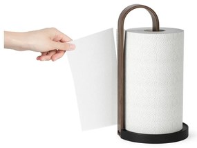 Portarotolo da cucina verticale in legno nero ø 17 cm Bellwood – Umbra