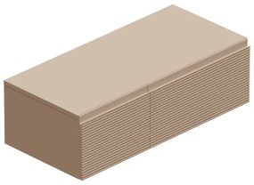 Mobile da bagno sotto lavabo Step taupe opaco L 100.3 x H 30 x P 46 cm 2 cassetti, lavabo non incluso