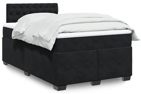 Giroletto A Molle Con Materasso Nero 120x190 Cm İn Velluto /