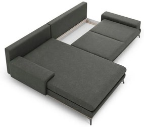 Divano letto angolare grigio scuro, angolo sinistro Planet - Windsor &amp; Co Sofas