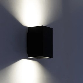 Lampada da parete moderna nera con 2 WiFi GU10 - Sandy