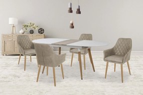 Set tavolo Caliber MDF + 4 sedie K287 beige