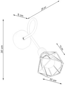 Sollux SL.1108 - Lampada da parete ARTEMIS 1xE14/40W/230V nero