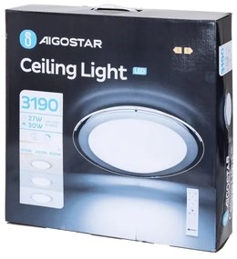 Aigostar - Plafoniera LED dimmerabile 30W/230V 2700–6500K Ø 42,9 cm cromo + telecomando