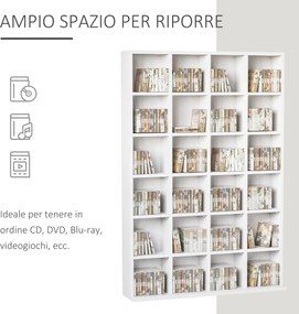 Libreria in Legno 24 Scomparti Bianco 130.5x89x20 cm...