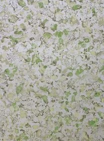 Osborne & Little Carta da parati Ebru - Metallic Silver/ Chartreuse