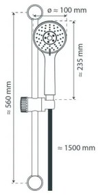 Schütte 64830 - Set doccia NAPOLI in cromo lucido