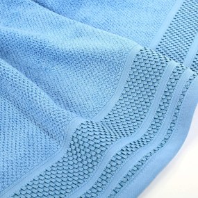 Asciugamano con Ospite in Cotone Gim Azzurro Caleffi