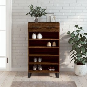 Scarpiera Rovere Marrone 60x35x105 Cm İn Legno Multistrato /